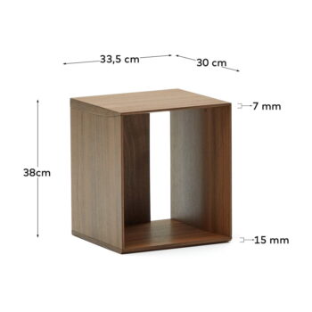 Modulárny policový systém v dekore orecha v prírodnej farbe 34x38 cm Litto – Kave Home - Image 6