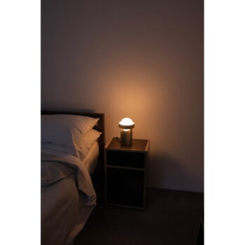 Stmievateľná stolová lampa v zlatej farbe so skleneným tienidlom (výška 22 cm) Loop – tala - Image 6