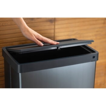 Sivý dotykový odpadkový kôš z recyklovaného plastu 54 l Verto High – Curver - Image 9
