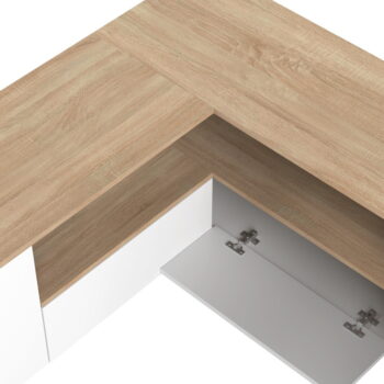 TV stolík v dekore duba v bielo-prírodnej farbe 130x46 cm Angle – TemaHome - Image 10