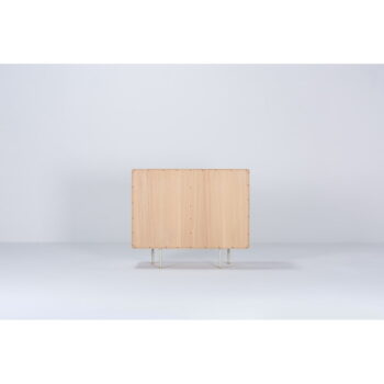 Nízka komoda z dubového dreva v bielo-prírodnej farbe 118x100 cm Fina – Gazzda - Image 10