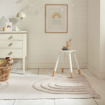 Krémový ručne tkaný bavlnený koberec 60x110 cm Anais Rainbow – Flair Rugs - Image 2