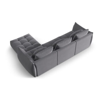 Tmavosivá rohová pohovka z textílie bouclé (variabilný roh) Bloom – Micadoni Home - Image 4