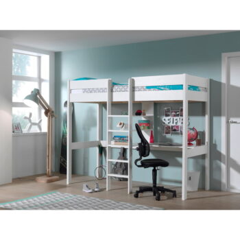 Biela vyvýšená detská posteľ 90x200 cm Pino - Vipack - Image 2