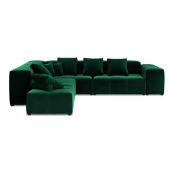 Zelená zamatová rohová pohovka (variabilná) Rome Velvet - Cosmopolitan Design – Obrázok 3