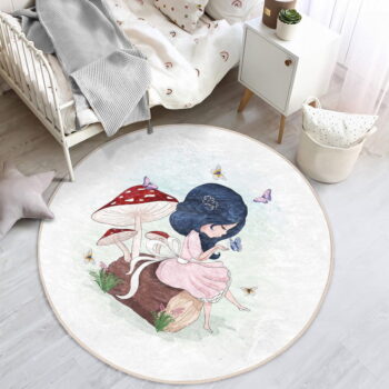 Biely detský koberec ø 80 cm Comfort – Mila Home – Obrázok 7