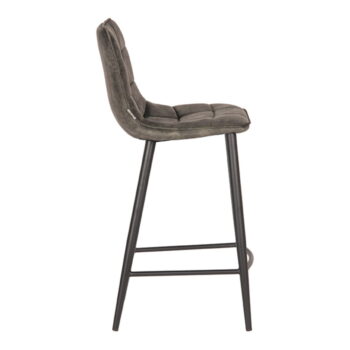 Khaki zamatové barové stoličky v súprave 2 ks 94 cm Jelt – LABEL51 - Image 3