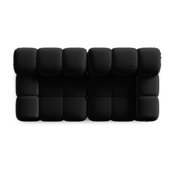 Čierna zamatová pohovka 188 cm Bellis – Micadoni Home – Obrázok 4