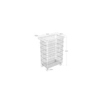 Čierny kovový kôš na bielizeň 55 l Tower – YAMAZAKI – Obrázok 2