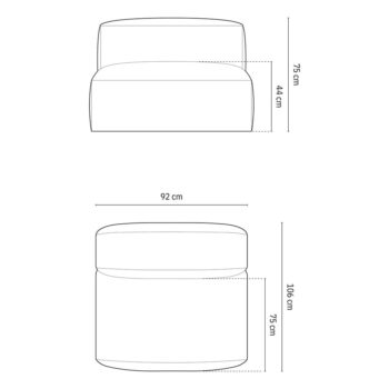 Béžový modul pohovky (stredový diel) Martina – Micadoni Home - Image 6