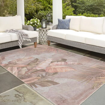 Béžový prateľný koberec 80x150 cm Dusty Leaves – Mila Home - Image 11