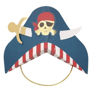 Papierové čiapky v súprave 8 ks Pirate – Meri Meri – Obrázok 2