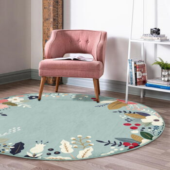Prateľný okrúhly koberec vhodný pre robotické vysávače ø 120 cm Comfort – Mila Home - Image 5