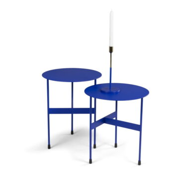 Kovový okrúhly odkladací stolík 40x40 cm Mira – Spinder Design – Obrázok 2