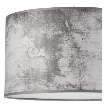 Sivé závesné svietidlo s textilným tienidlom ø 35 cm Print – LAMKUR - Image 4