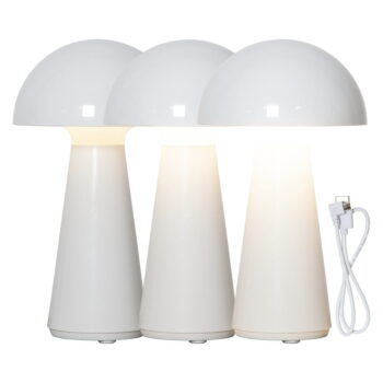 Biela LED stolová lampa so stmievačom (výška  28 cm) Mushroom – Star Trading – Obrázok 4