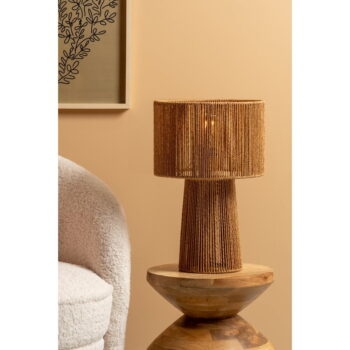 Stolová lampa v zlatej farbe s tienidlom z papierového výpletu (výška 47 cm) Forma Pin – Leitmotiv – Obrázok 3