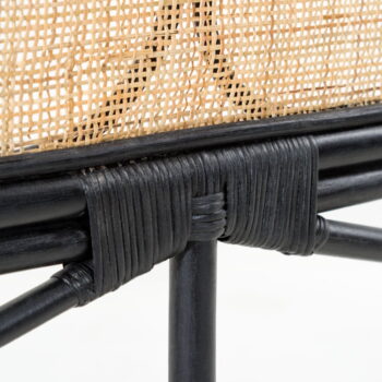 Čelo postele z ratanového dreva s černými detaily Kave Home Lalita, 170 x 120 cm - Image 7