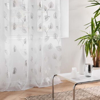 Záclona v bielej a striebornej farbe 140x280 cm Edelia – douceur d'intérieur – Obrázok 5