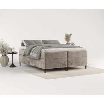 Svetlohnedá boxspring posteľ s úložným priestorom 180x200 cm Araya – Maison de Rêve - Image 11