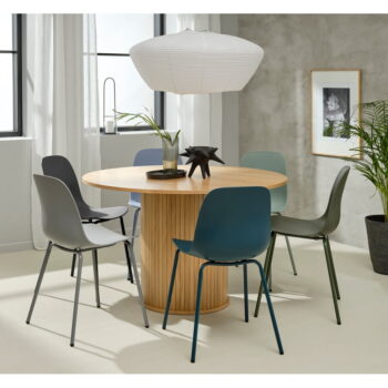 Okrúhly jedálenský stôl v dekore duba ø 120 cm Nola – Unique Furniture – Obrázok 6