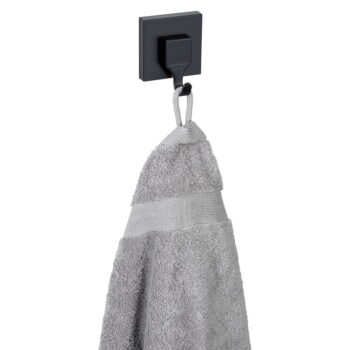 Čierne samodržiace plastové háčiky v súprave 2 ks Quadro – Wenko - Image 6