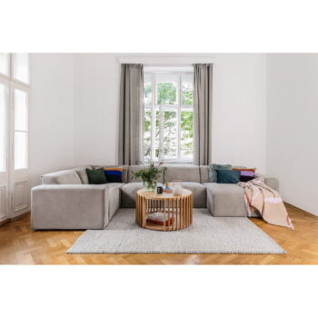 Zelená menčestrová rohová pohovka (ľavý roh) Sting - Scandic – Obrázok 4