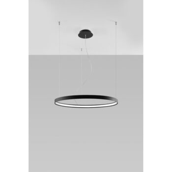 Čierne závesné svietidlo Nice Lamps Ganica, ø 80 cm – Obrázok 2