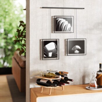 Čierne kovové rámčeky na stenu v súprave 3 ks 73x82 cm Exhibit – Umbra – Obrázok 3
