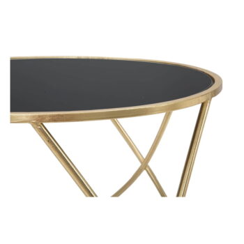 Okrúhly odkladací stolík so sklenenou doskou ø 60 cm Ring – Mauro Ferretti - Image 5