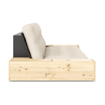 Sivo-béžová ľanová rozkladacia pohovka 244 cm Base – Karup Design - Image 2
