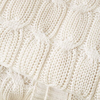 Bielo-béžová pletená deka 130x170 cm Chunky Marl Knit – Catherine Lansfield - Image 2