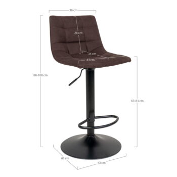 Hnedé barové stoličky v súprave 2 ks 88 cm Middelfart – House Nordic - Image 6