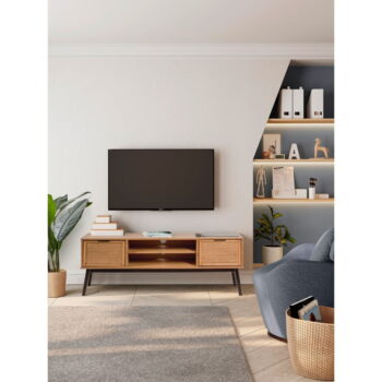 TV stolík z borovicového dreva 140x52 cm Natasha – Marckeric - Image 4