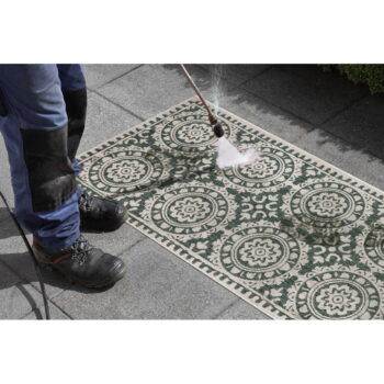 Zeleno-krémový vonkajší koberec NORTHRUGS Jardin, 80 x 350 cm - Image 4