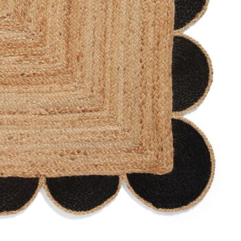 Jutový koberec v čiernej a prírodnej farbe 160x230 cm Savannah Jute – Think Rugs – Obrázok 7