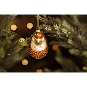 Sklenená vianočná ozdoba Hedgehog – Sass & Belle - Image 2