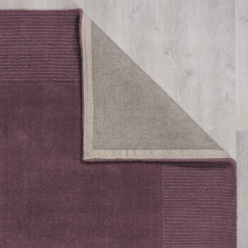 Tmavofialový ručne tkaný vlnený koberec 120x170 cm Border – Flair Rugs - Image 3