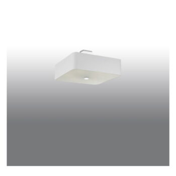 Biele stropné svietidlo so skleneno-textilným tienidlom 45x45 cm Kortez – Nice Lamps - Image 3
