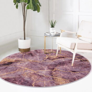 Ružový prateľný okrúhly koberec vhodný pre robotické vysávače ø 80 cm Comfort – Mila Home - Image 2