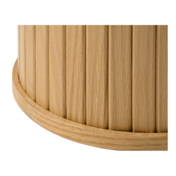 Okrúhly konferenčný stolík v dekore duba v prírodnej farbe ø 90 cm Nola – Unique Furniture – Obrázok 2