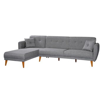 Sivá rozkladacia rohová pohovka Aria – Balcab Home - Image 3