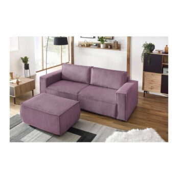 Ružový menčestrový taburet Nihad – Bobochic Paris - Image 5