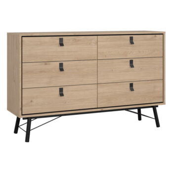 Nízka komoda v dekore duba v prírodnej farbe 153x95 cm Ry – Tvilum – Obrázok 2