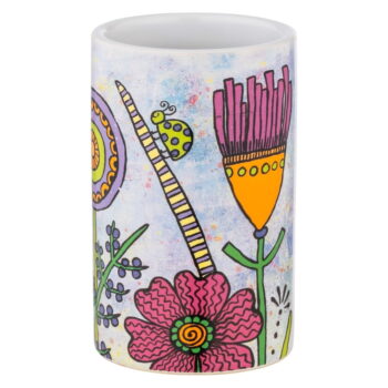 Keramický téglik na zubné kefky Rollin'Art Full Bloom – Wenko - Image 2