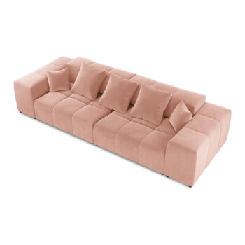 Ružová zamatová pohovka 320 cm Rome Velvet - Cosmopolitan Design - Image 3
