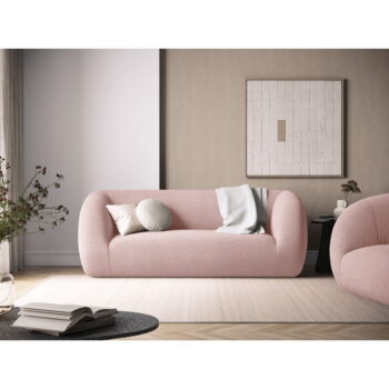 Svetloružová pohovka z textílie buklé 210 cm Essen – Cosmopolitan Design - Image 5