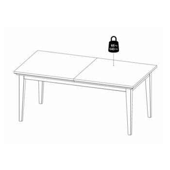Rozkladací jedálenský stôl 180x95 cm Paris - Tvilum – Obrázok 3
