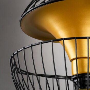 Závesné svietidlo v čiernej a zlatej farbe s kovovým tienidlom ø 30 cm Telmander – Opviq lights - Image 5