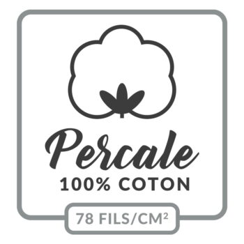 Tmavomodrá napínacia plachta z bavlneného perkálu 90x190 cm Percaline – douceur d'intérieur - Image 7